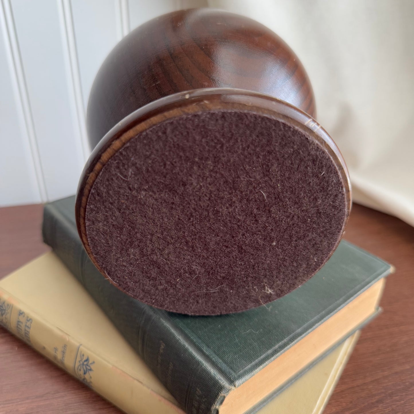 Wood footed bowl