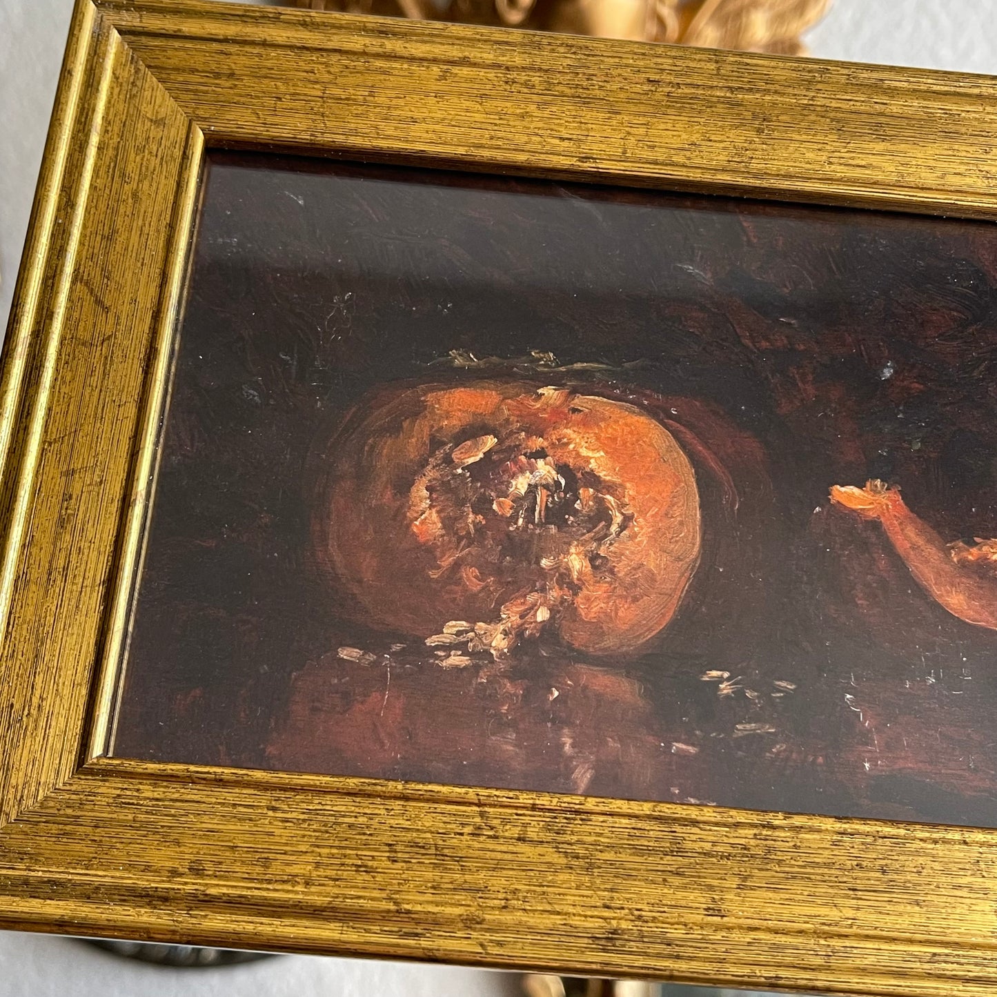 Still Life Moody Pumpkin Art Print Framed