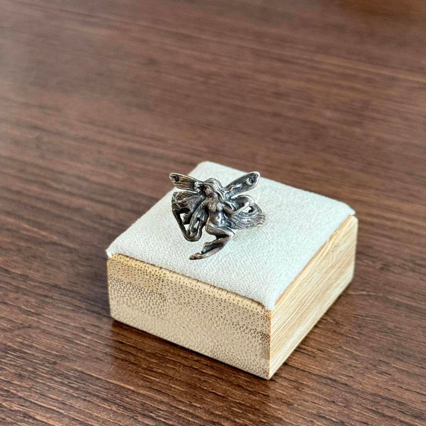 Silver fairy ring with a touch of whimsy