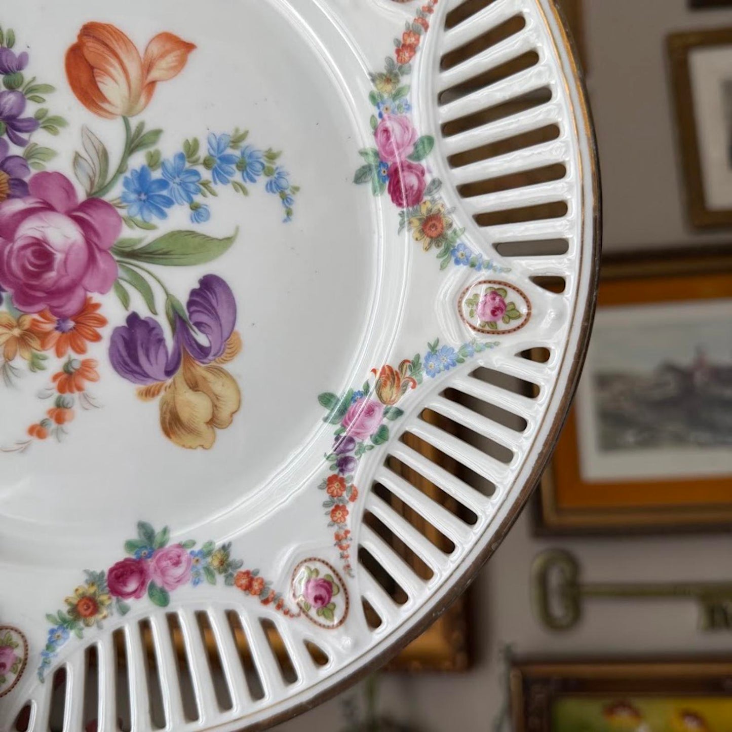 Vintage Bavaria Floral Plate