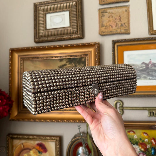 Vintage Beaded Storage Chest