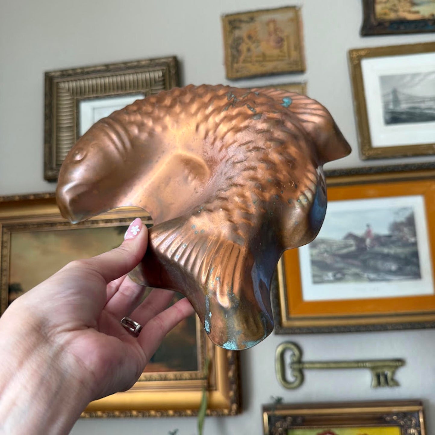 Vintage Copper Fish Mold