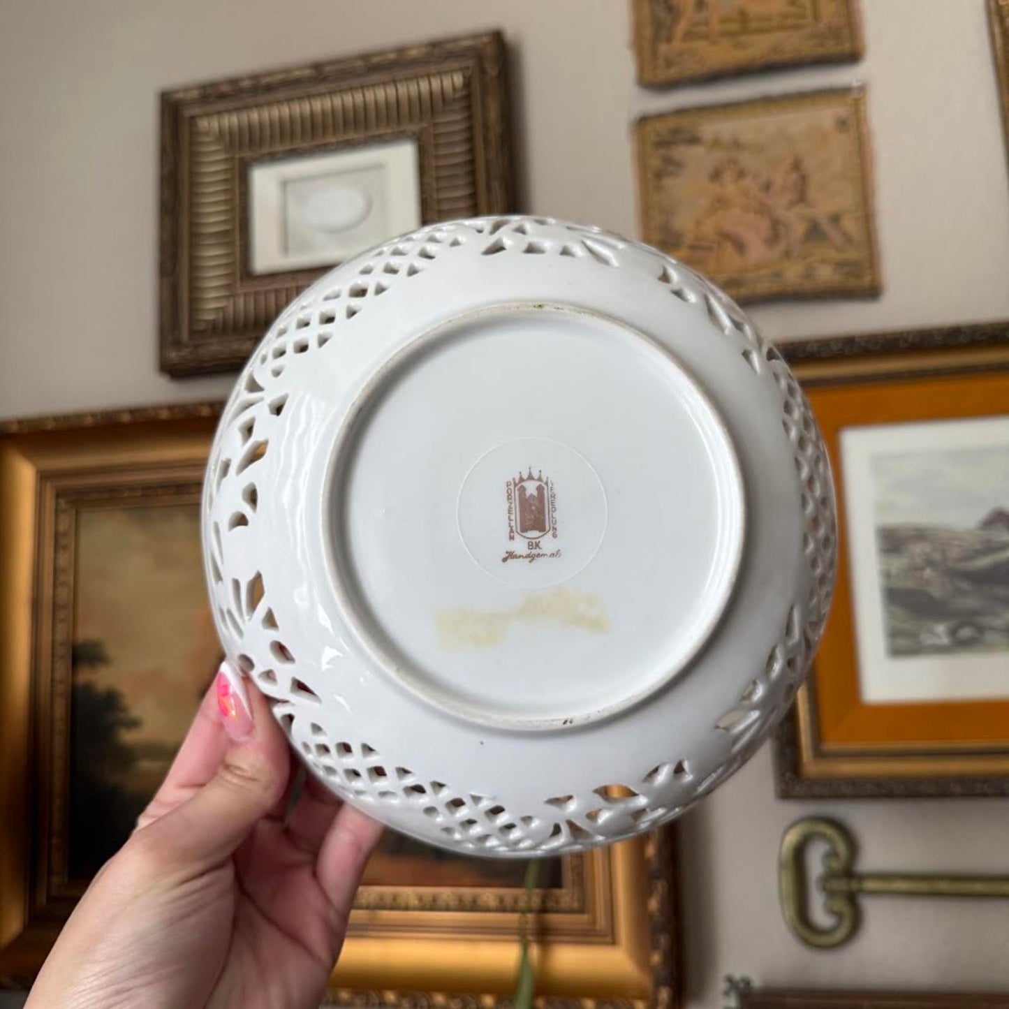 Vintage Floral Porcelain Dish
