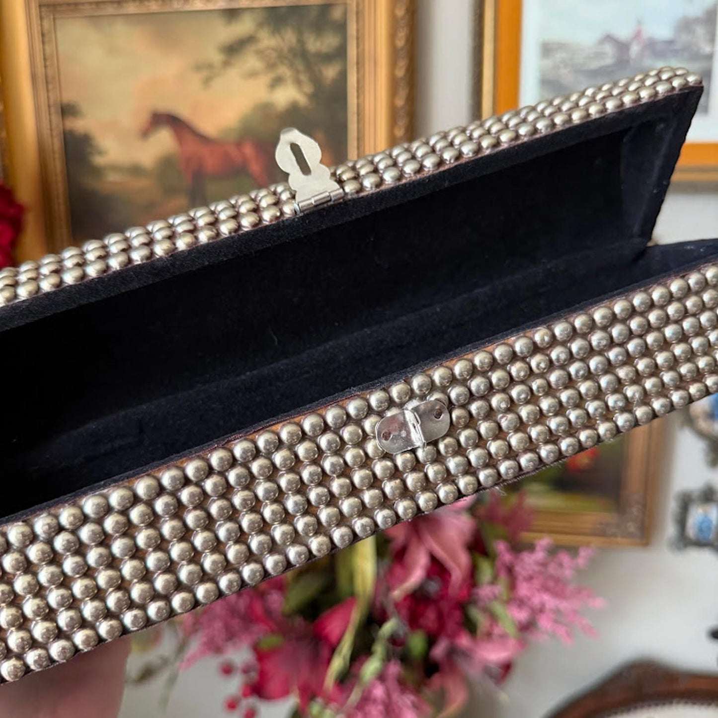 Vintage Beaded Storage Chest