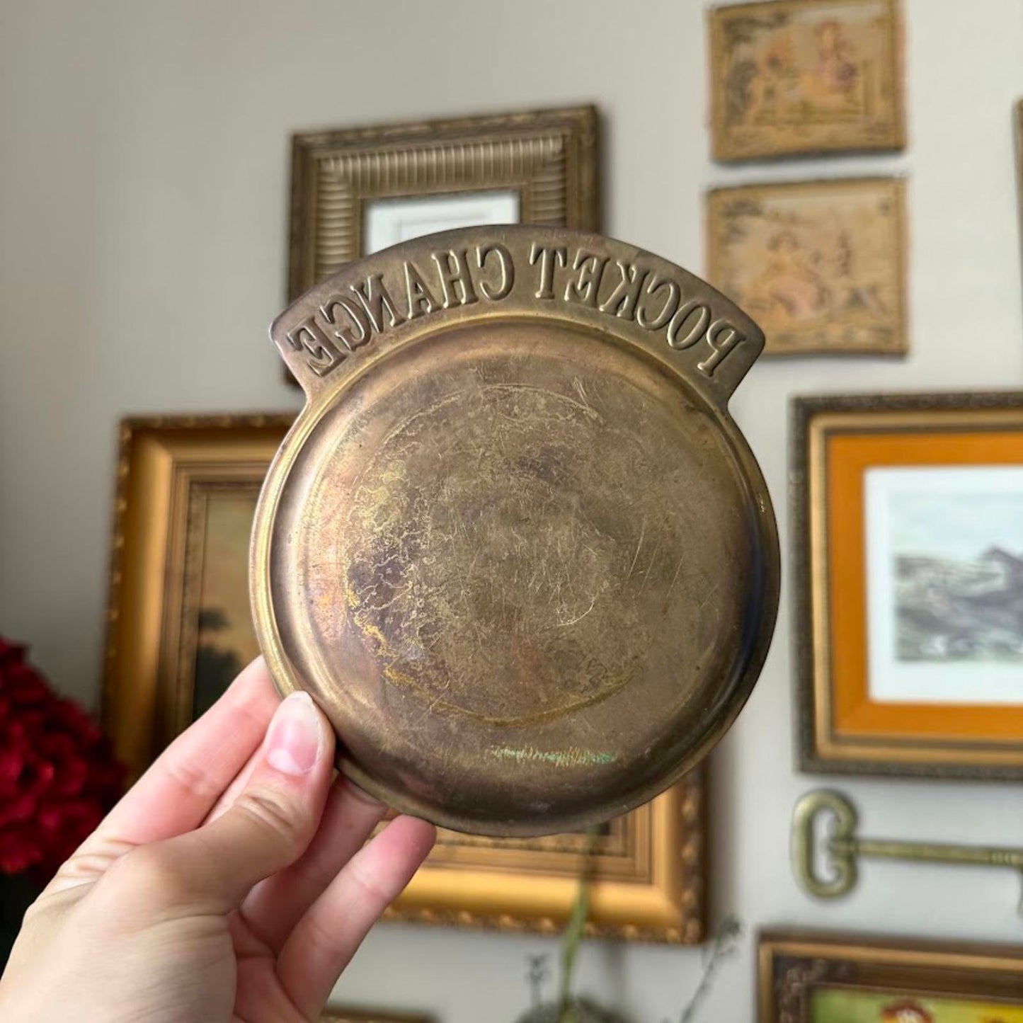 Vintage Pocket Change Brass Dish