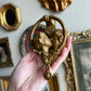 Vintage Brass Door Knocker with Couple Kissing