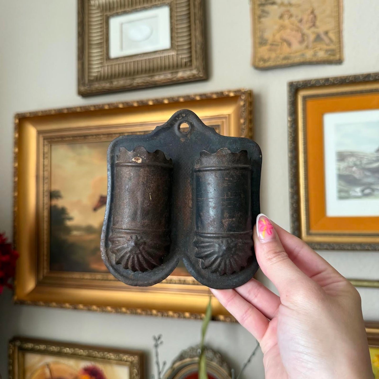 Vintage Tin Match Holder