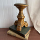 Ceramic Gold candle holder pedestal