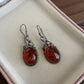 Sterling Amber baltic earrings