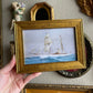 Vintage Style Boat & Ocean scenery framed Print gallery wall