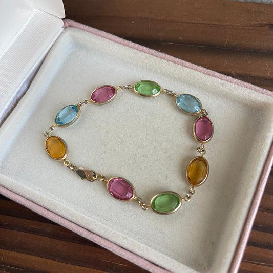 Vintage Colorful Glass Bracelet