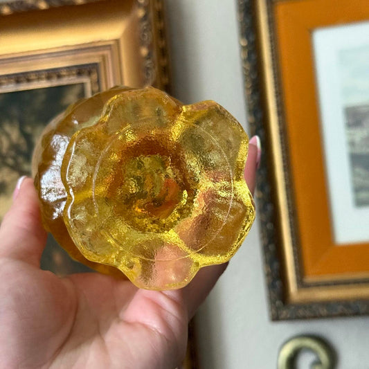 Vintage Yellow Footed Glassware