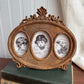 Vintage style rustic oval frame