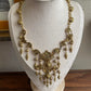 Vintage Etruscan Revival Necklace Goldtone Statement necklace