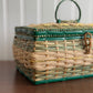 Vintage wicker sewing basket