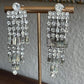 Vintage Art Deco clear rhinestones earrings screw back