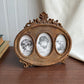 Vintage style rustic oval frame