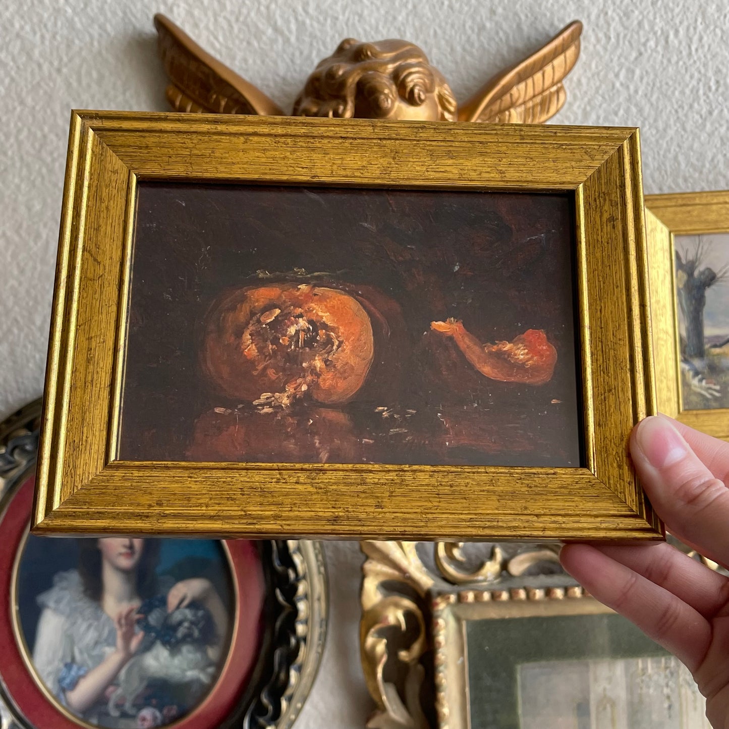 Still Life Moody Pumpkin Art Print Framed