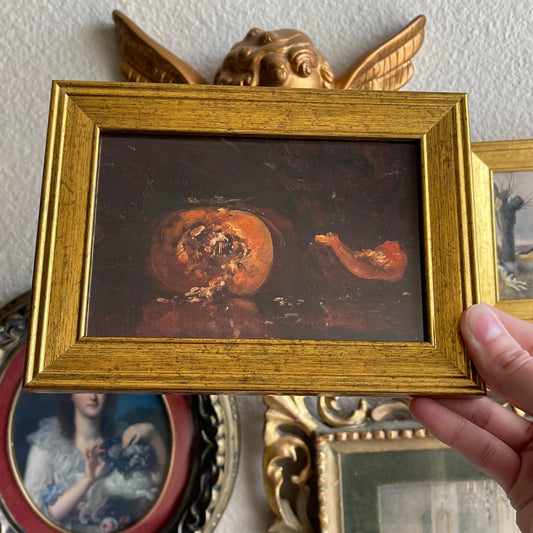 Still Life Moody Pumpkin Art Print Framed