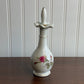 Vintage Porcelain Bottle Hand Painted Roses Floral With Stopper