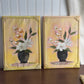 Set of 3 Handpaited Floral Canvas