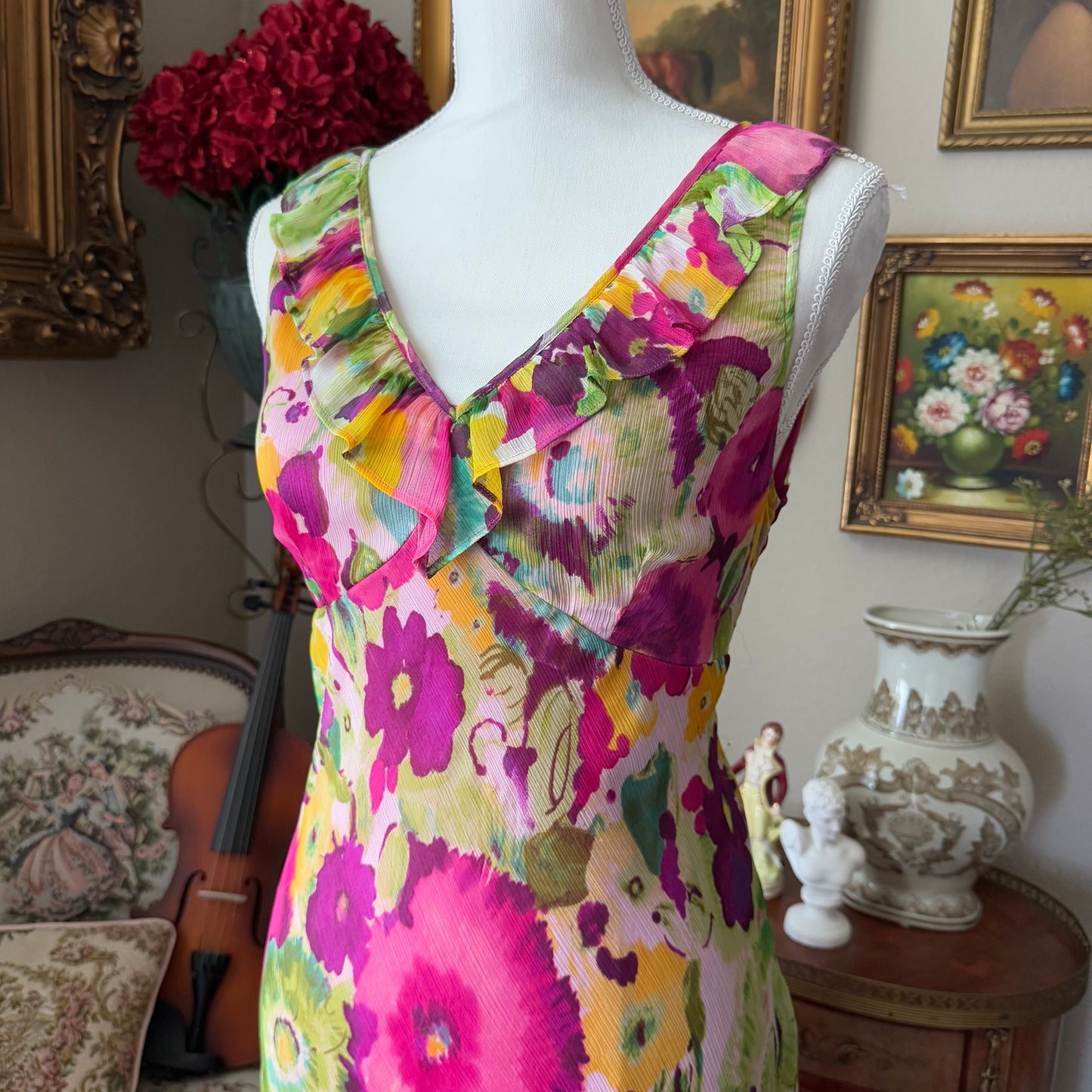 Bright colorful Floral Dress Jillian Jones