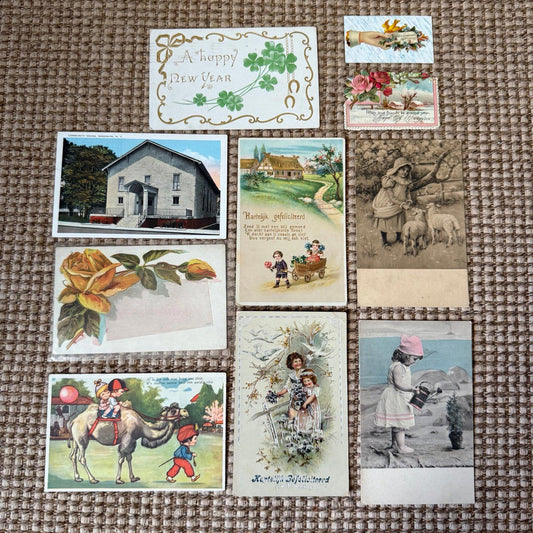 Vintage postcard Ephemera lot bundle