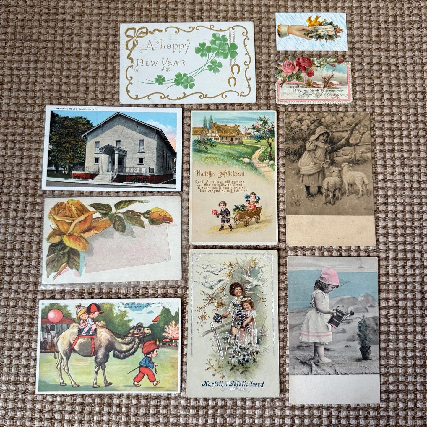 Vintage postcard Ephemera lot bundle
