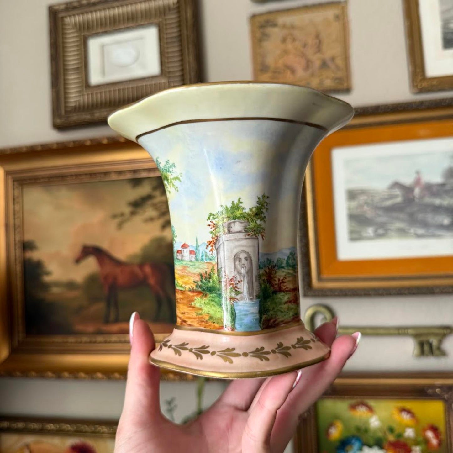 Vintage Vase with Couple