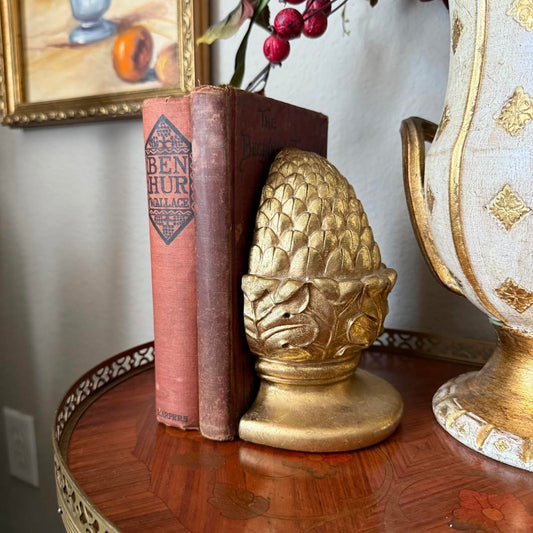 Vintage Pinecone Bookend