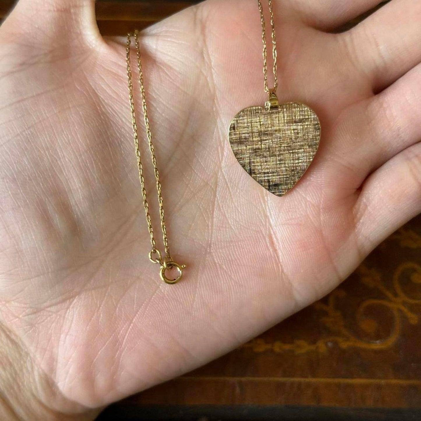 Vintage Avon Gold heart pendant with 1/20 14 GF chain necklace #heartshaped
