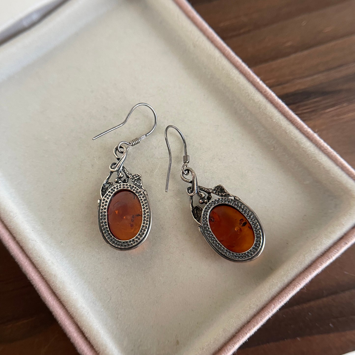 Sterling Amber baltic earrings