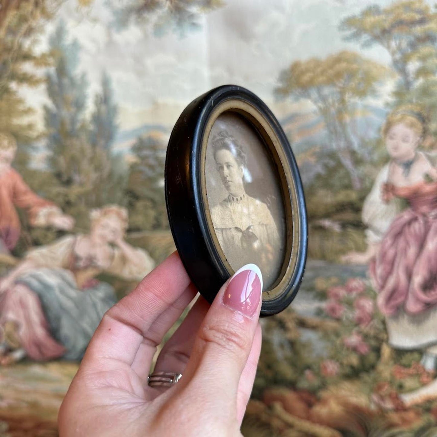 Antique Framed Lady Portrait Photograph C1910