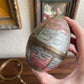 Vintage Decorative Enamel Brass Egg Trinket Box with Stand