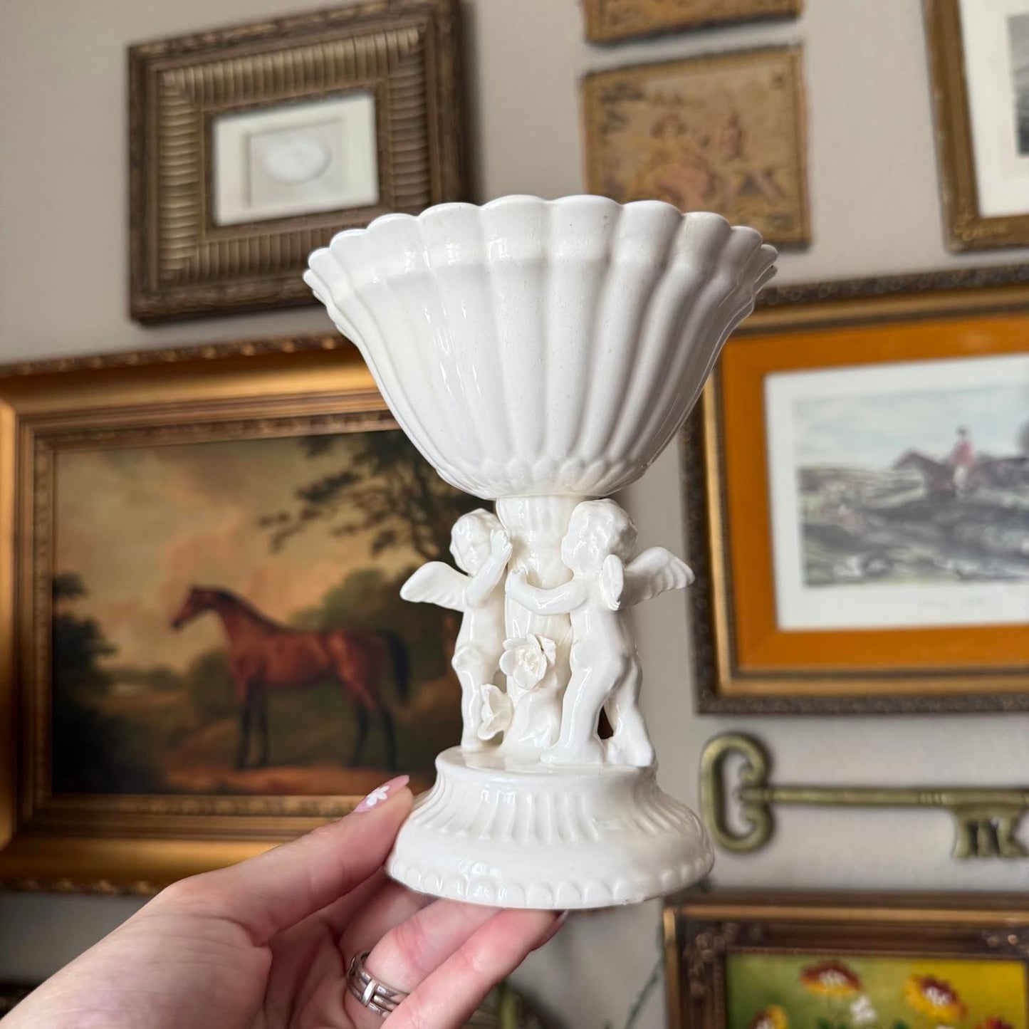 Vintage Cherub Vase