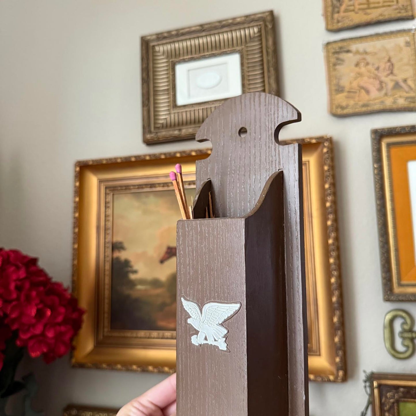Vintage Eagle Plastic Match Holder