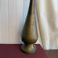 Vintage brass Tall etched Vase