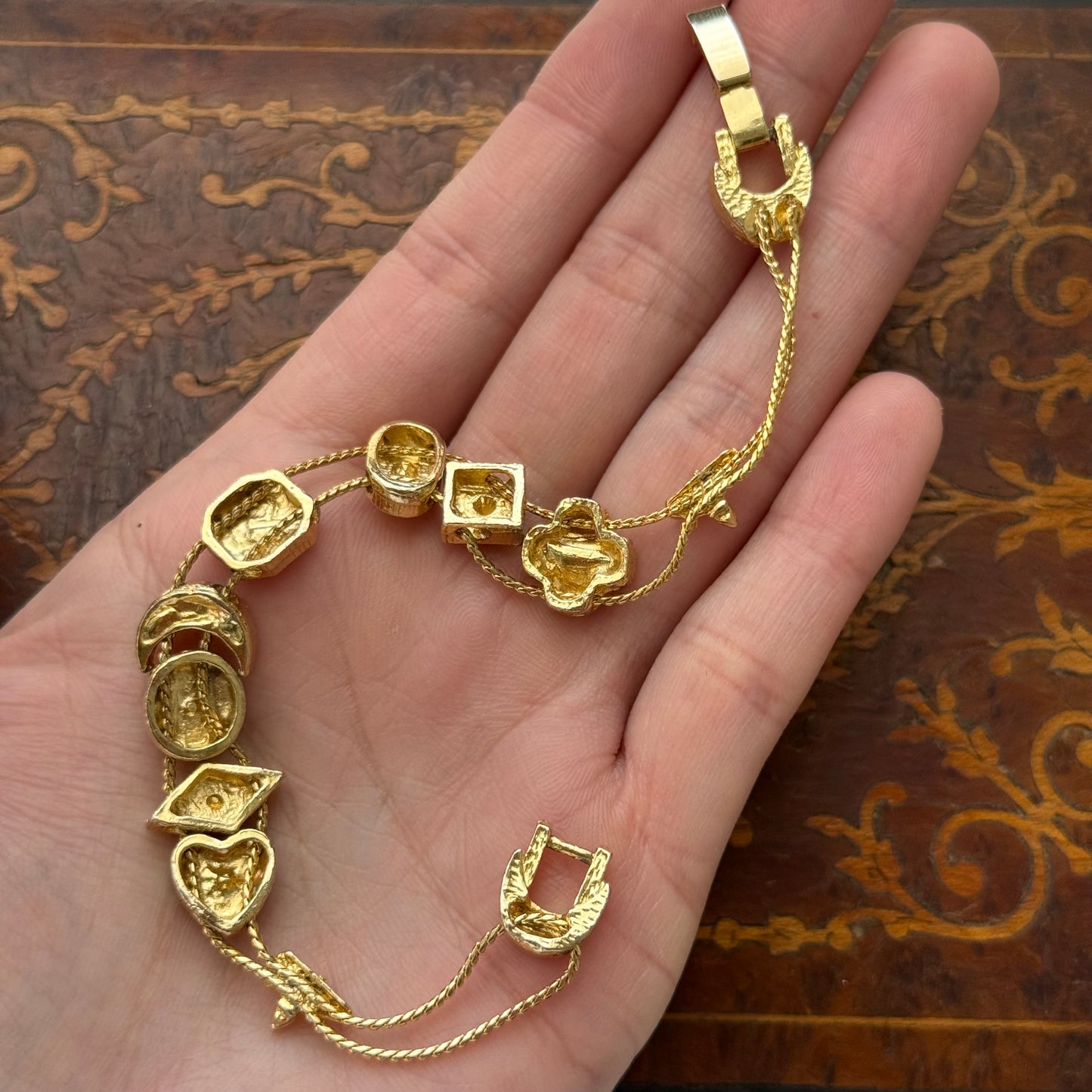 Vintage Slider Charm Bracelet