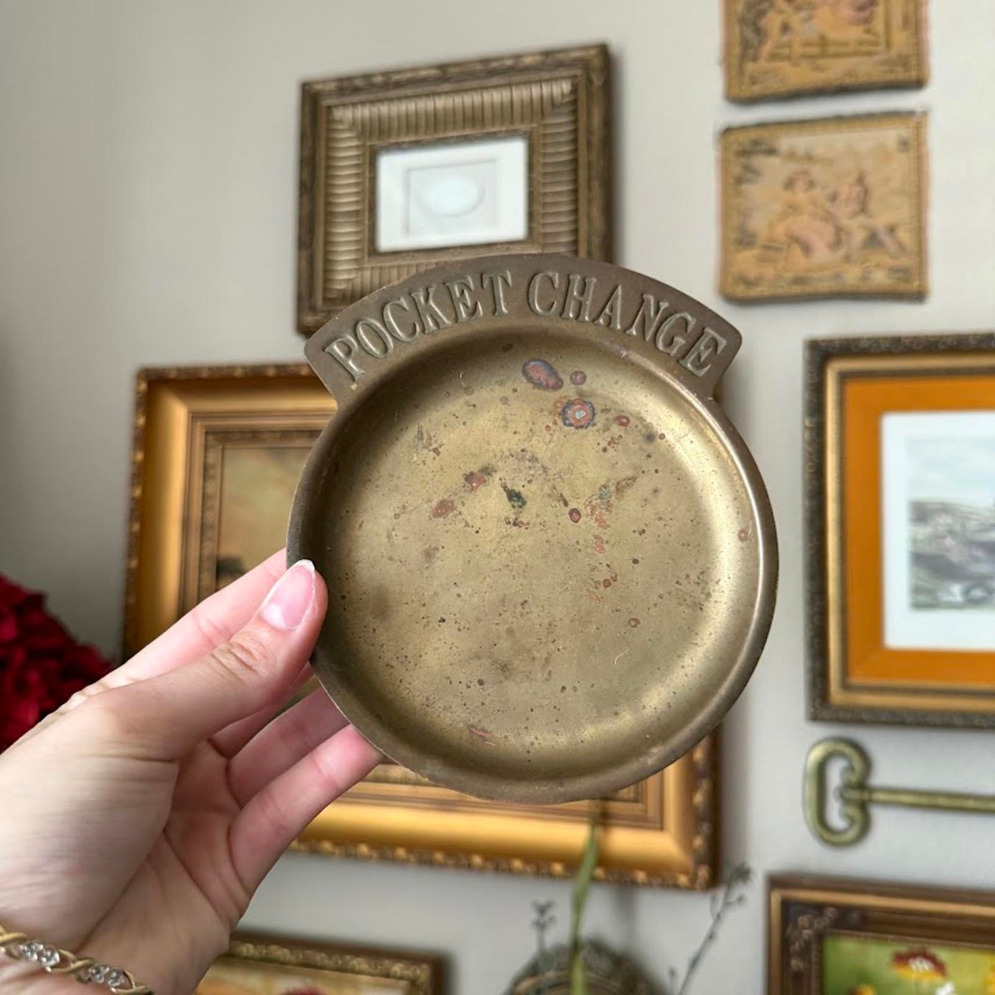 Vintage Pocket Change Brass Dish