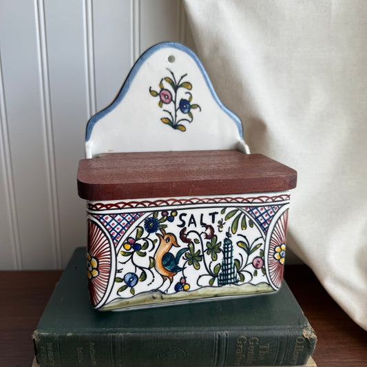 William Somona Nazari Hand Painted Ceramic Salt Cellar