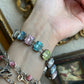 Vintage Faux Rhinestone pastel Bracelet