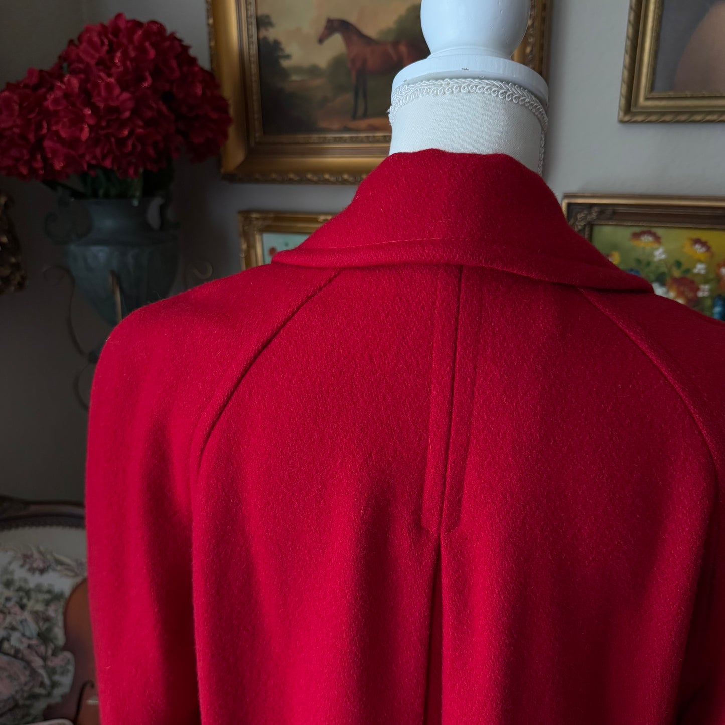 Vintage Together Made in USA Red 75%Wool Coat Size 8 Long