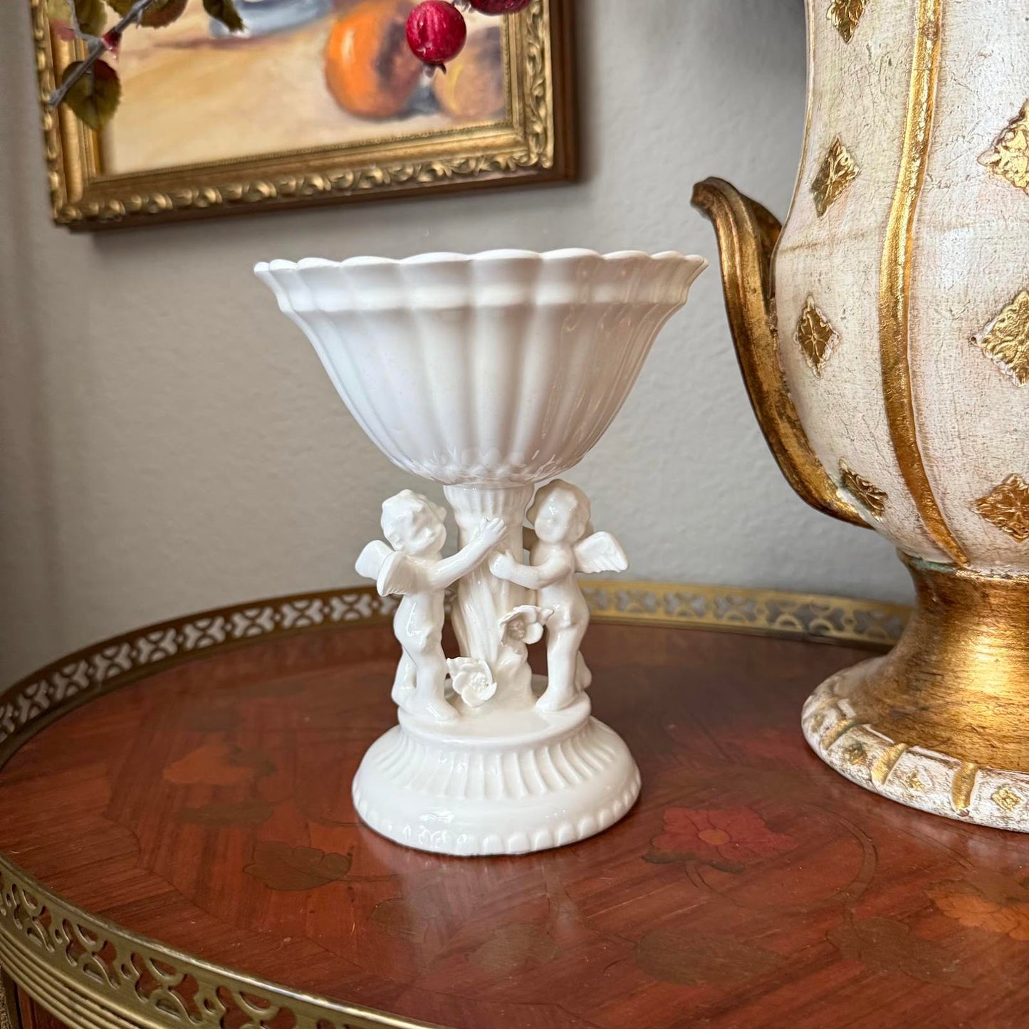 Vintage Cherub Vase