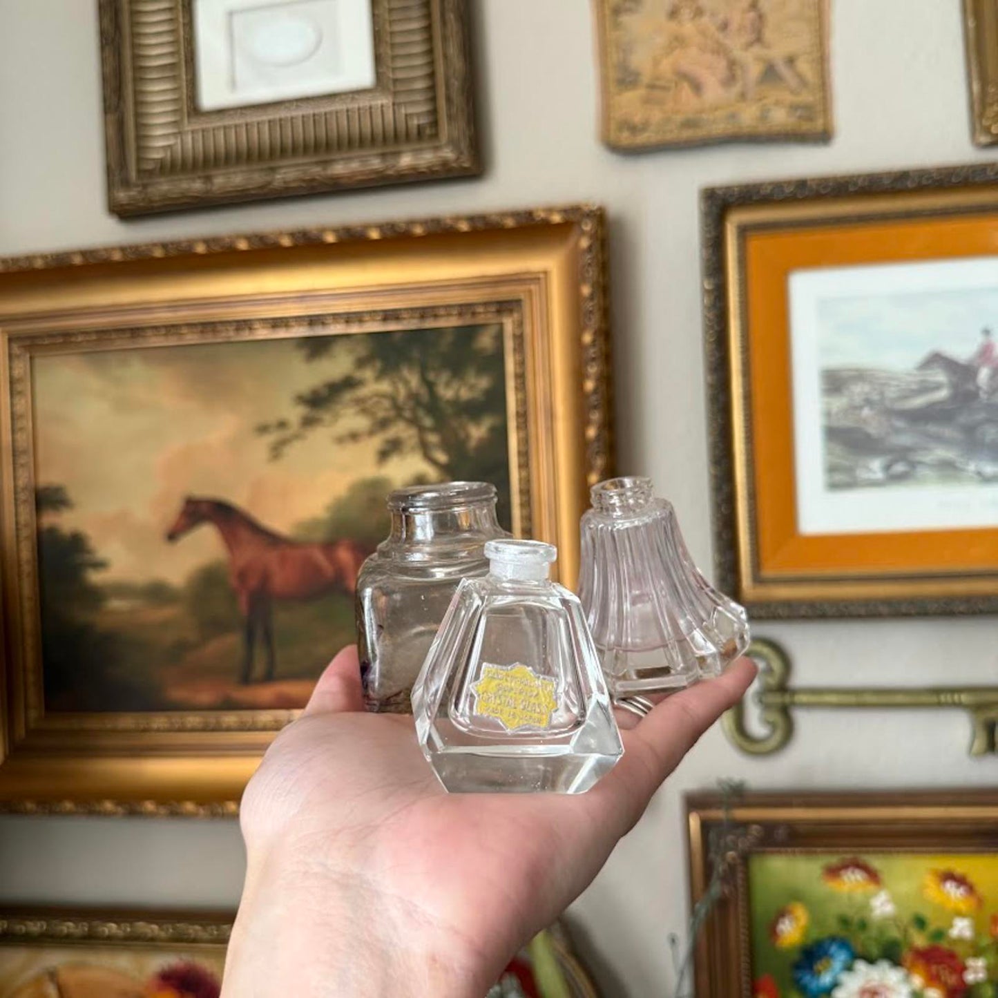 Vintage Glass Ink Wells