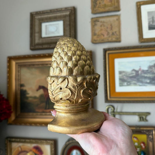 Vintage Pinecone Bookend