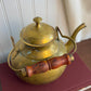 Brass with wooden handle Teapot India In good condition