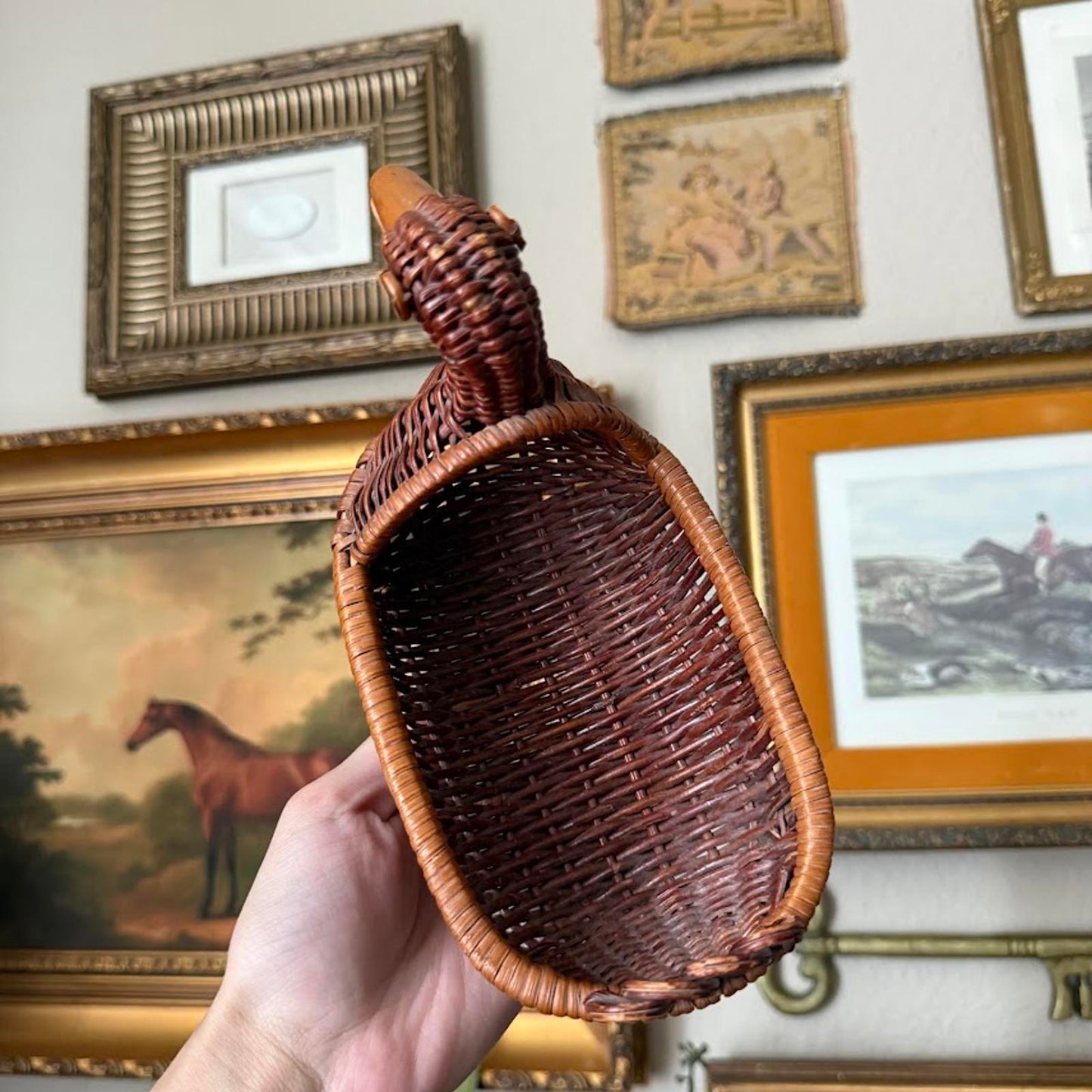 Vintage Wicker Duck Basket