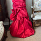 MayQueen Couture Red Fit and Flare Ballgown Dress