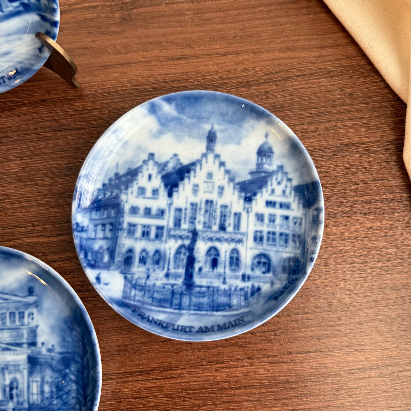 Furstenberg Mini Plate W Germany Cobalt Blue and White set of 4