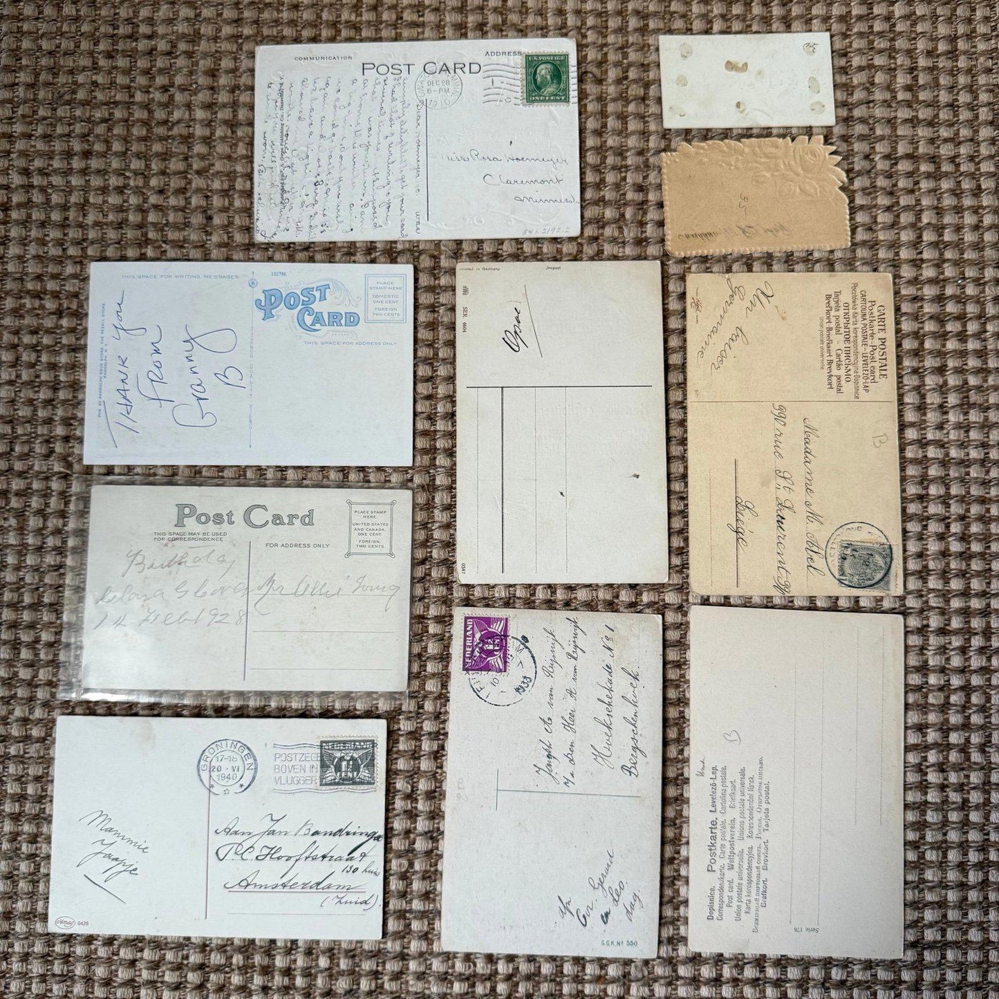 Vintage postcard Ephemera lot bundle